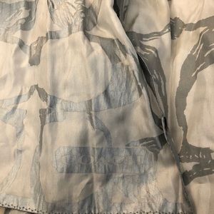 Authentic Sliver and white Coach Purse/Head Scarf